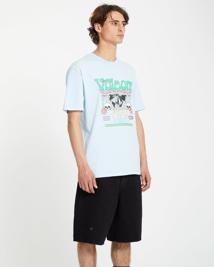 T-shirt Worldly - CAROLINA BLUE
