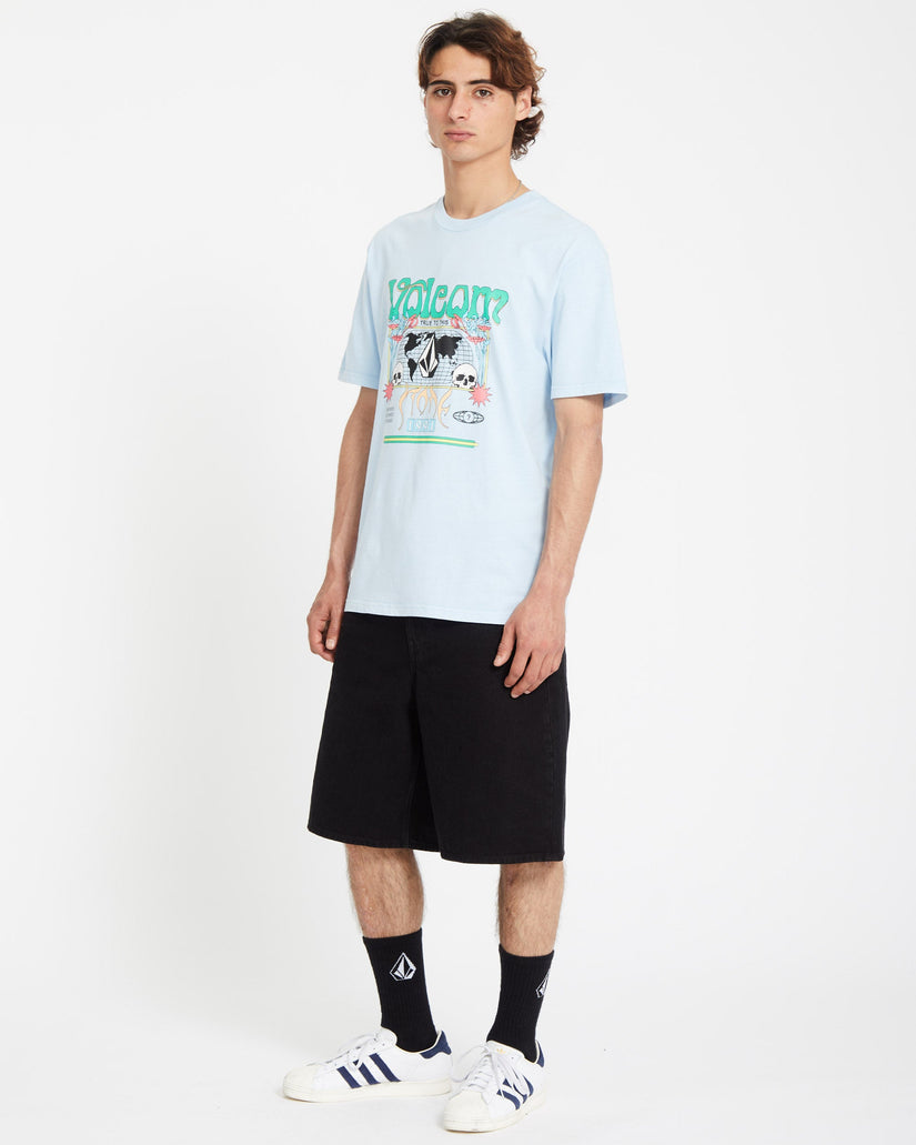 T-shirt Worldly - CAROLINA BLUE