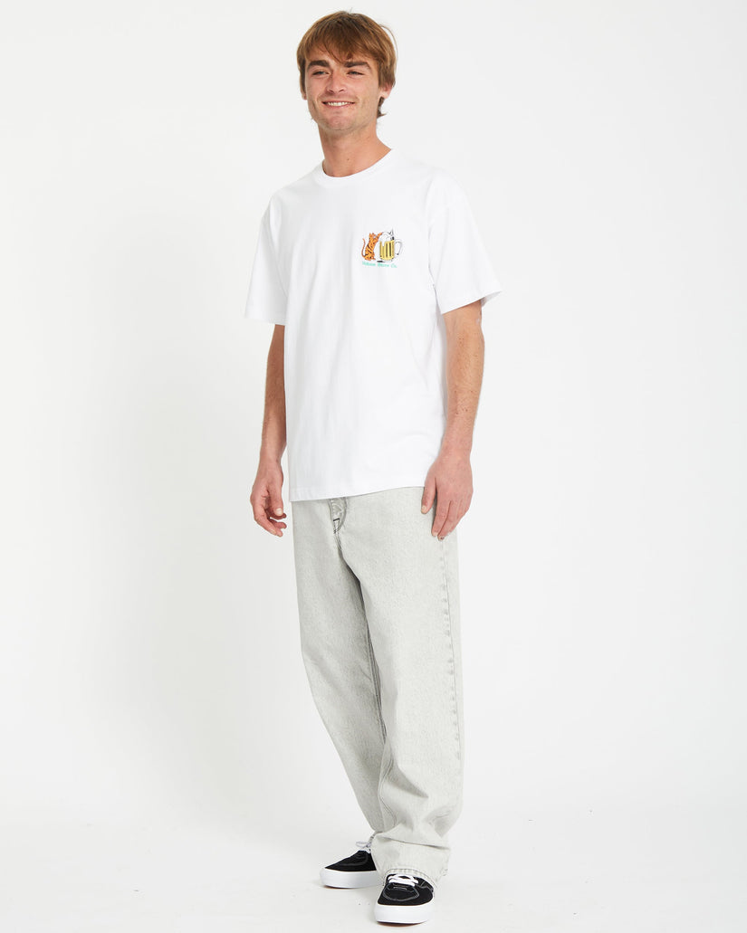 T-shirt Curious Cat - WHITE