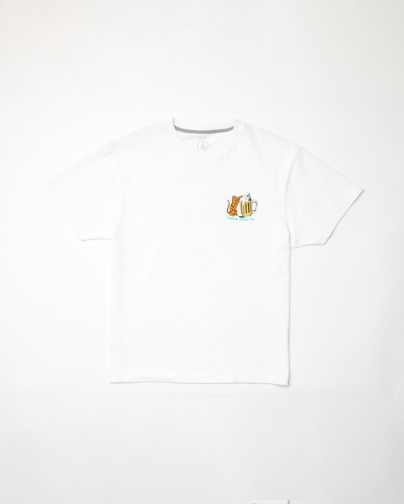 T-shirt Curious Cat - WHITE