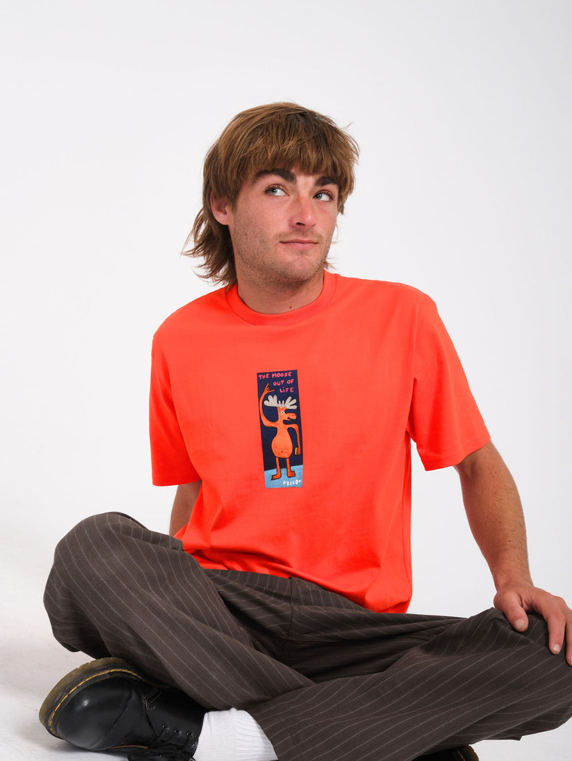 T-shirt Olivmoose - BRIGHT RED