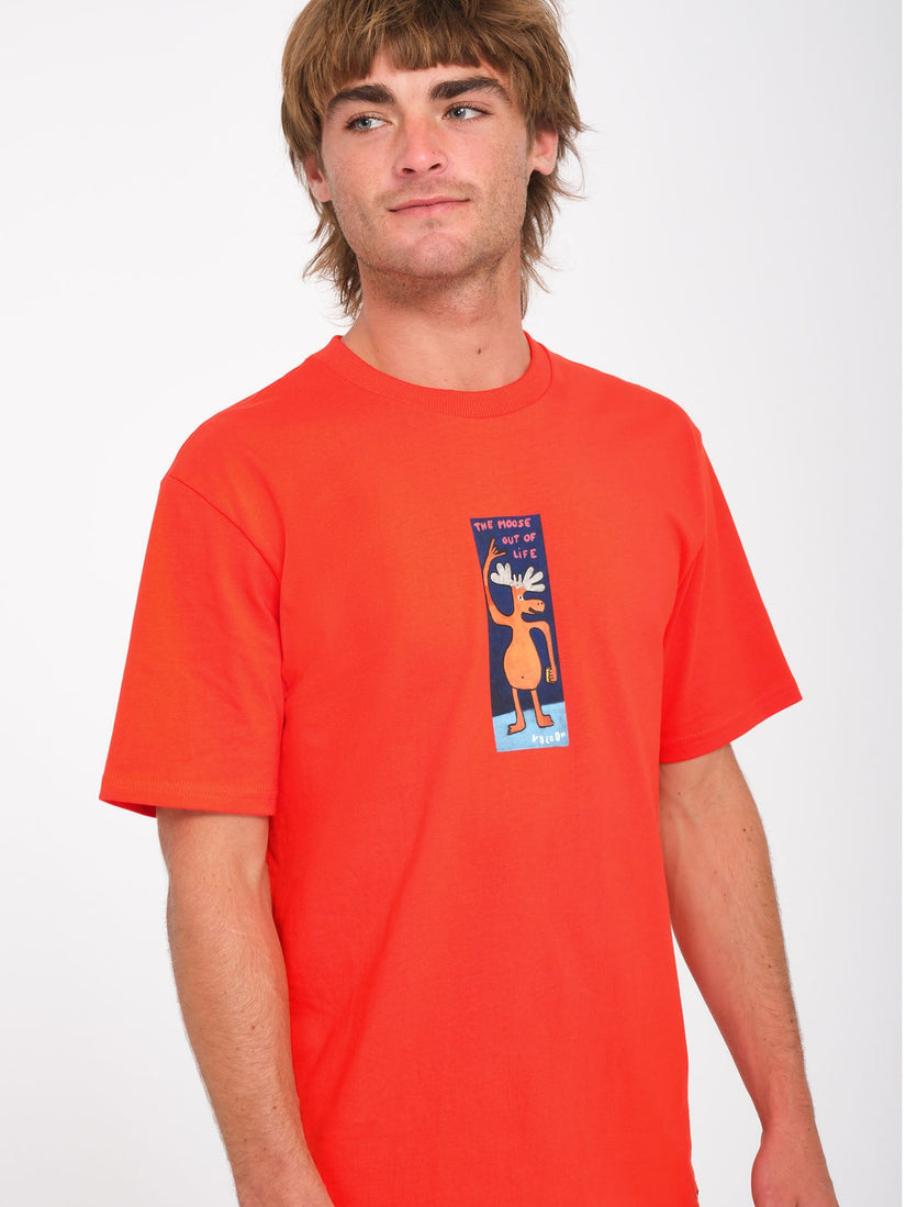 T-shirt Olivmoose - BRIGHT RED