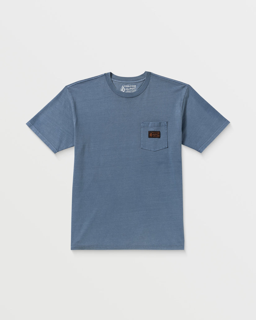 T-Shirt Workwear Certified Pocket - Blue Wash