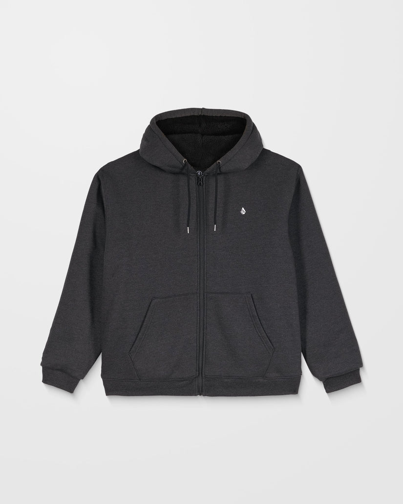 Sweat À Capuche Zippé Single Stone - Heather Black