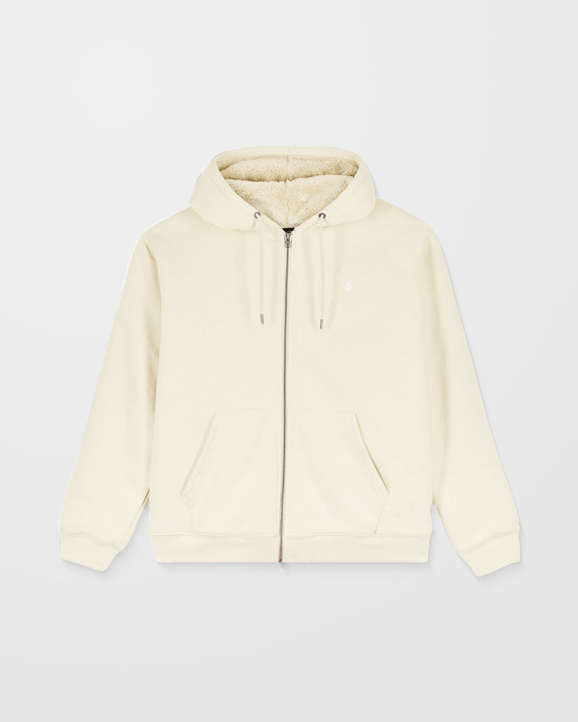 Sweat À Capuche Zippé Single Stone - Light Beige