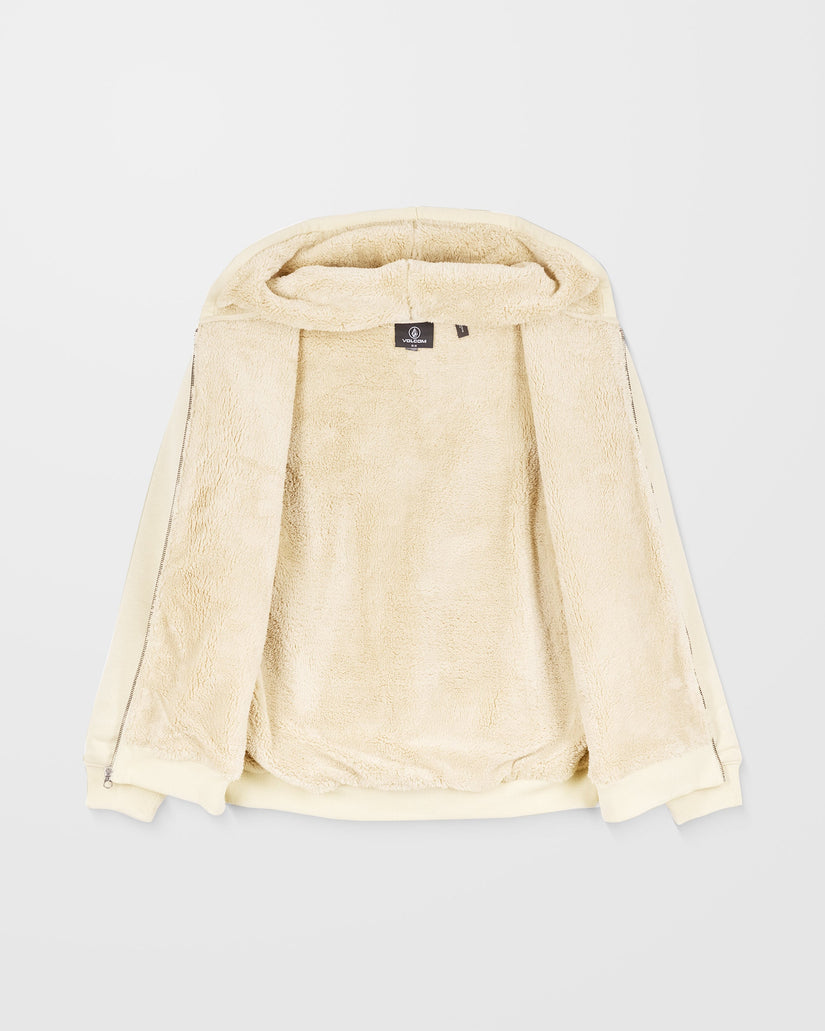 Sweat À Capuche Zippé Single Stone - Light Beige