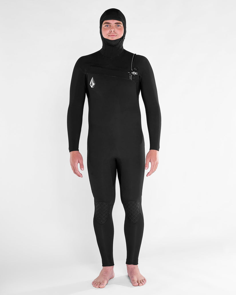 Modulator 4/3Mm Hooded Chest Zip Wetsuit - Black