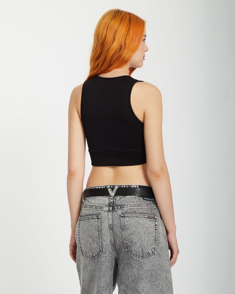 Top Gimmestank Rib - BLACK