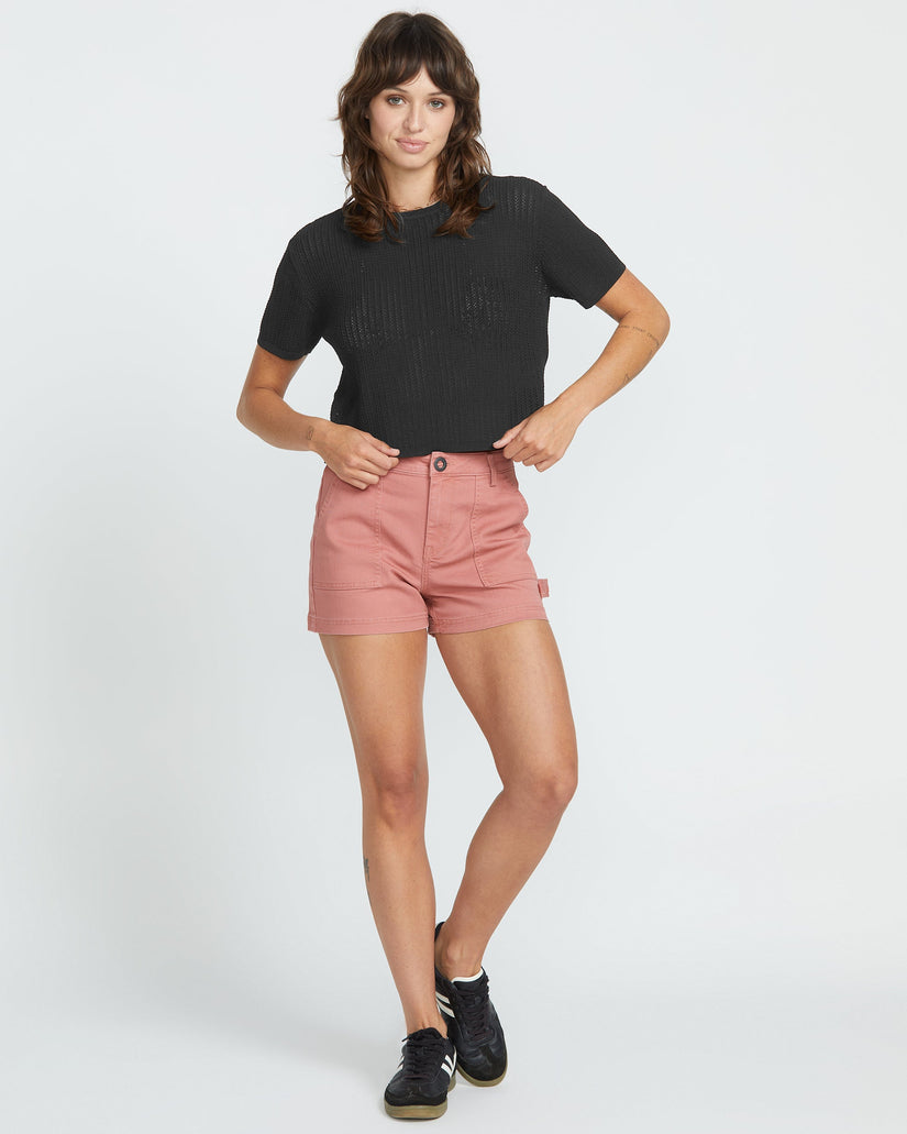Meshy Beach T-Shirt - Black