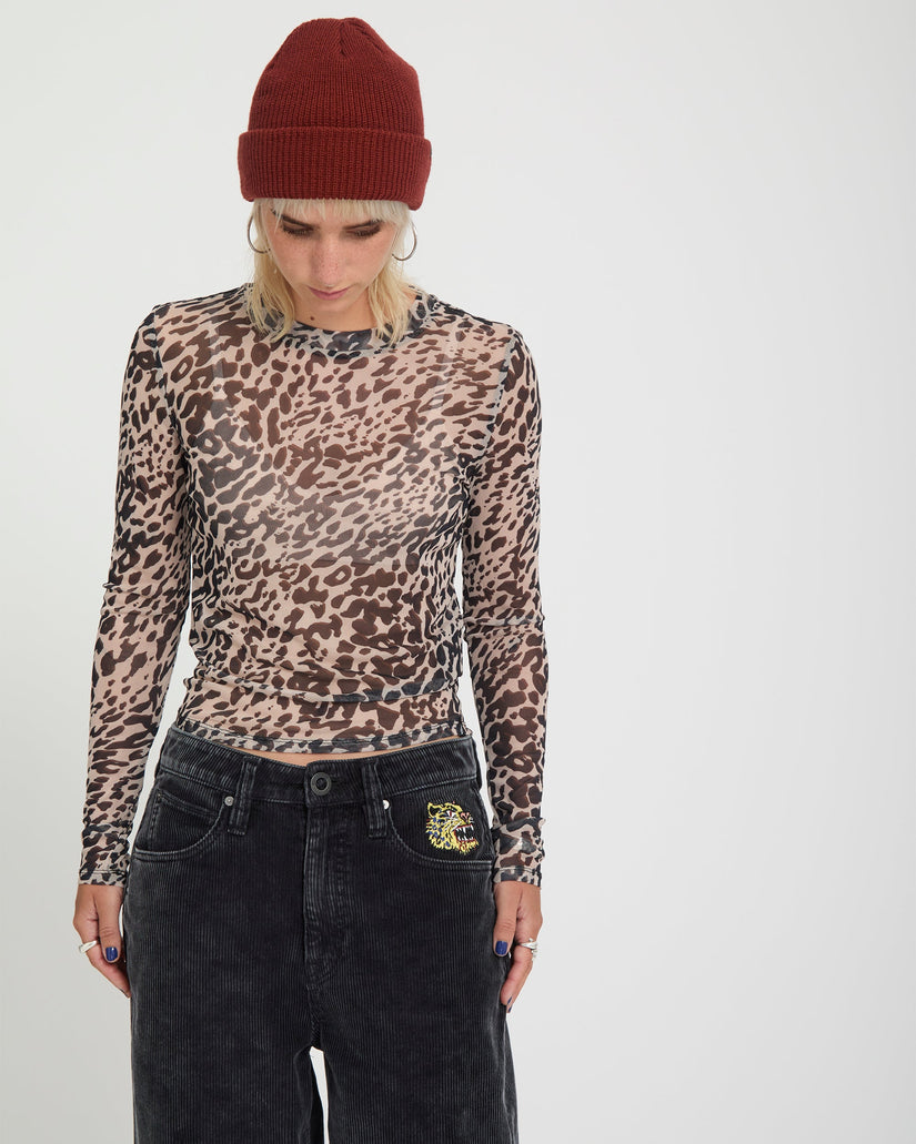 Tigardi Mesh Top - Animal Print