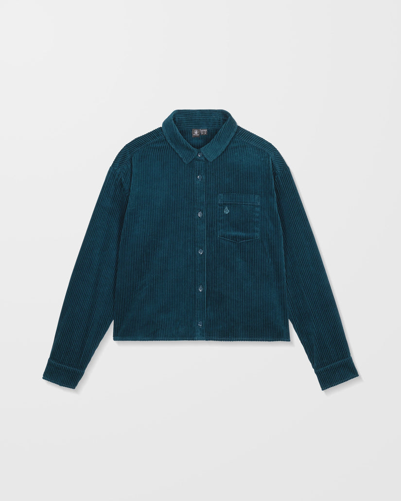 Chemise En Velours Weellow - Emerald Green