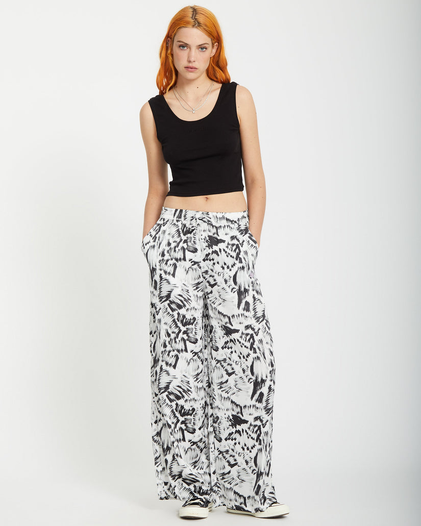 Pantalon Alix Elasticated Waist - BLACK WHITE
