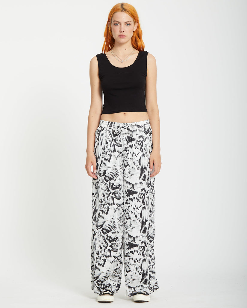 Pantalon Alix Elasticated Waist - BLACK WHITE