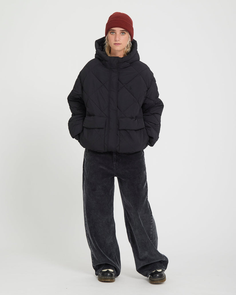 Out Of Boxy Puff Jacket - Black
