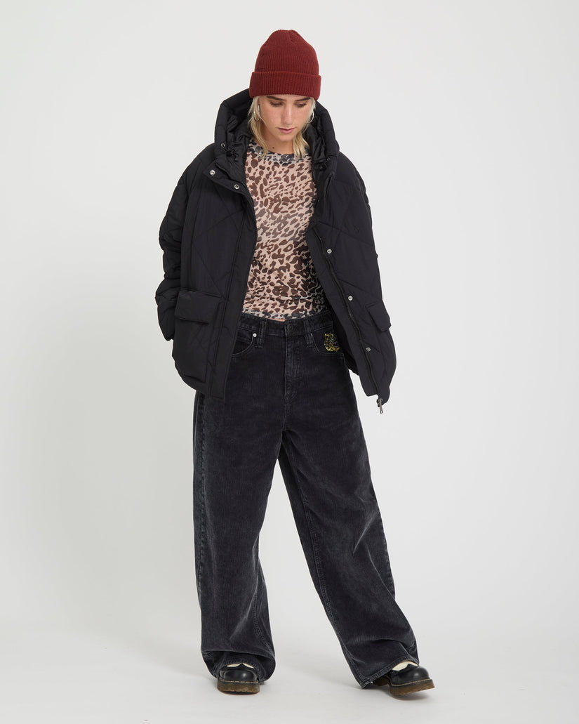 Out Of Boxy Puff Jacket - Black