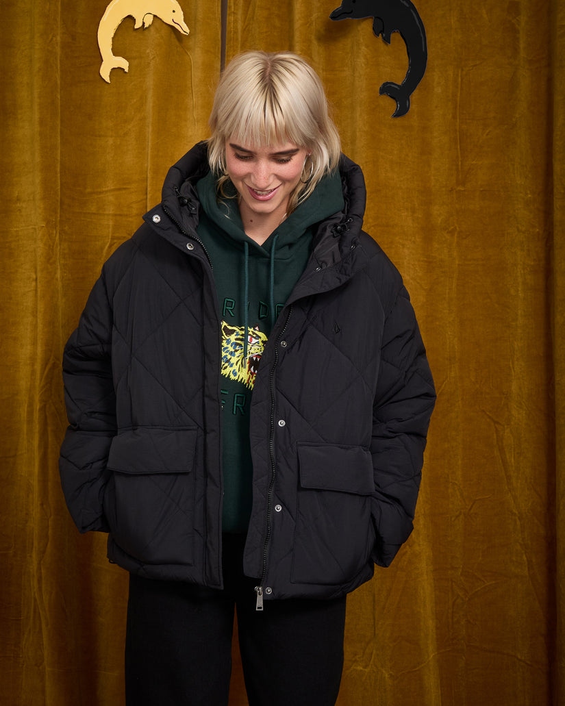 Out Of Boxy Puff Jacket - Black