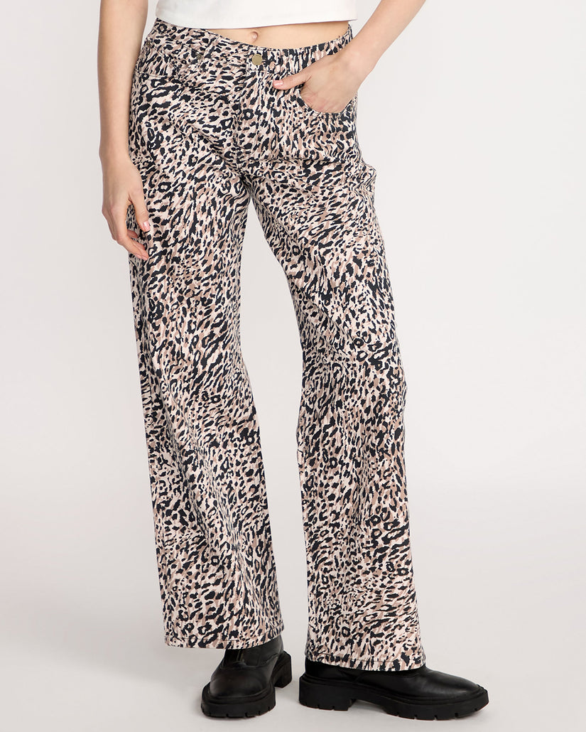 Jean Stoned Boyfriend Lowrise - Animal Print