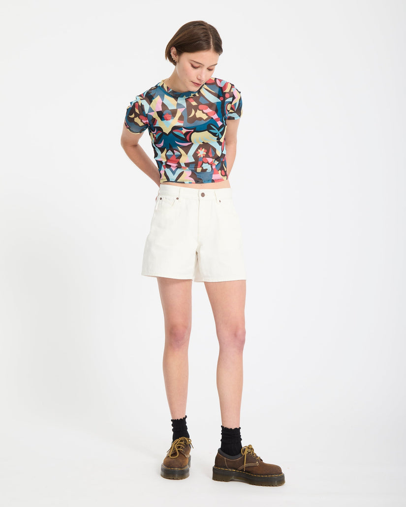 Stoned Boyfriend Short - Vintage White