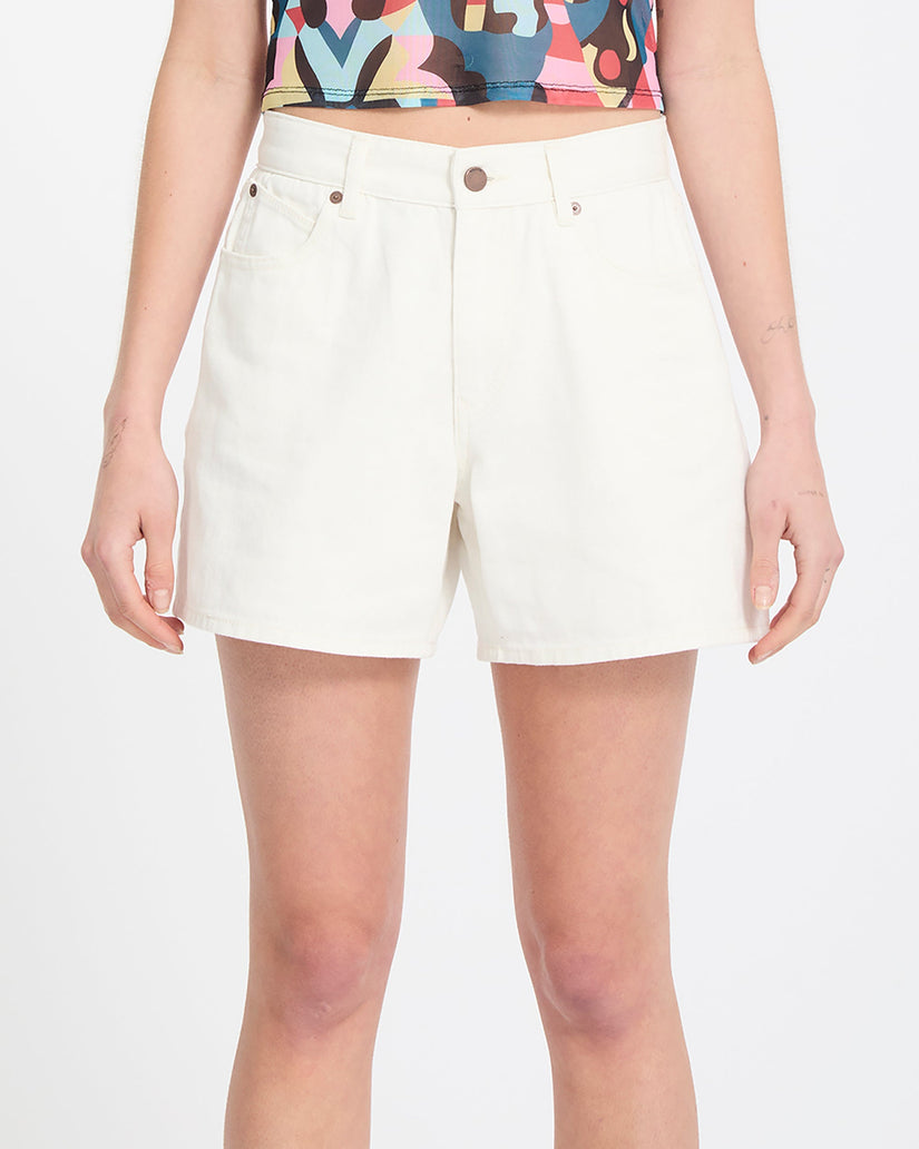 Stoned Boyfriend Short - Vintage White