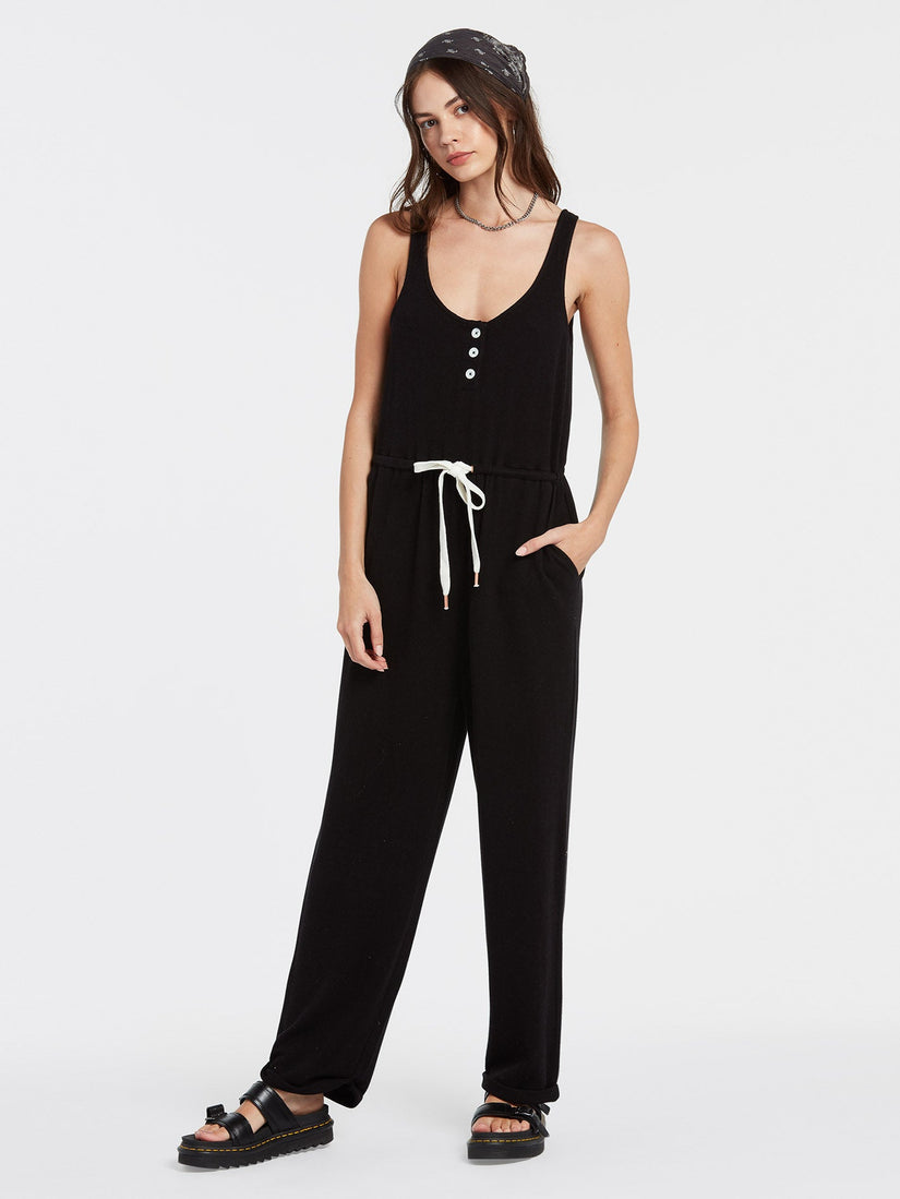 LIL FLEECE ROMPER (B2812201_BLK) [F]
