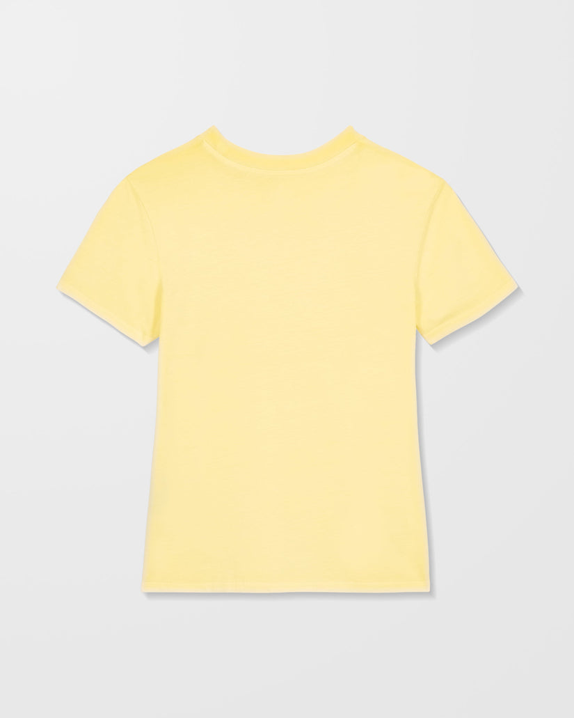 T-Shirt Solid Stone Emb - Dawn Yellow