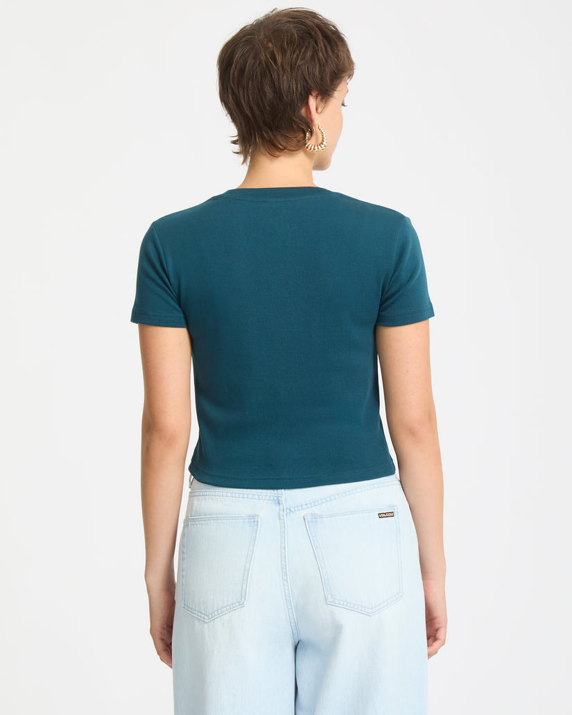 T-Shirt Volcomstone Tight Crop - Emerald Green