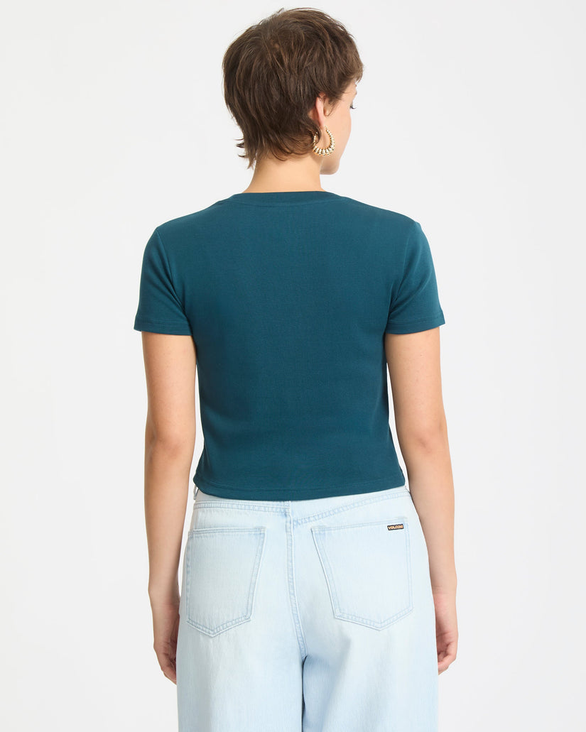 T-Shirt Volcomstone Tight Crop - Emerald Green
