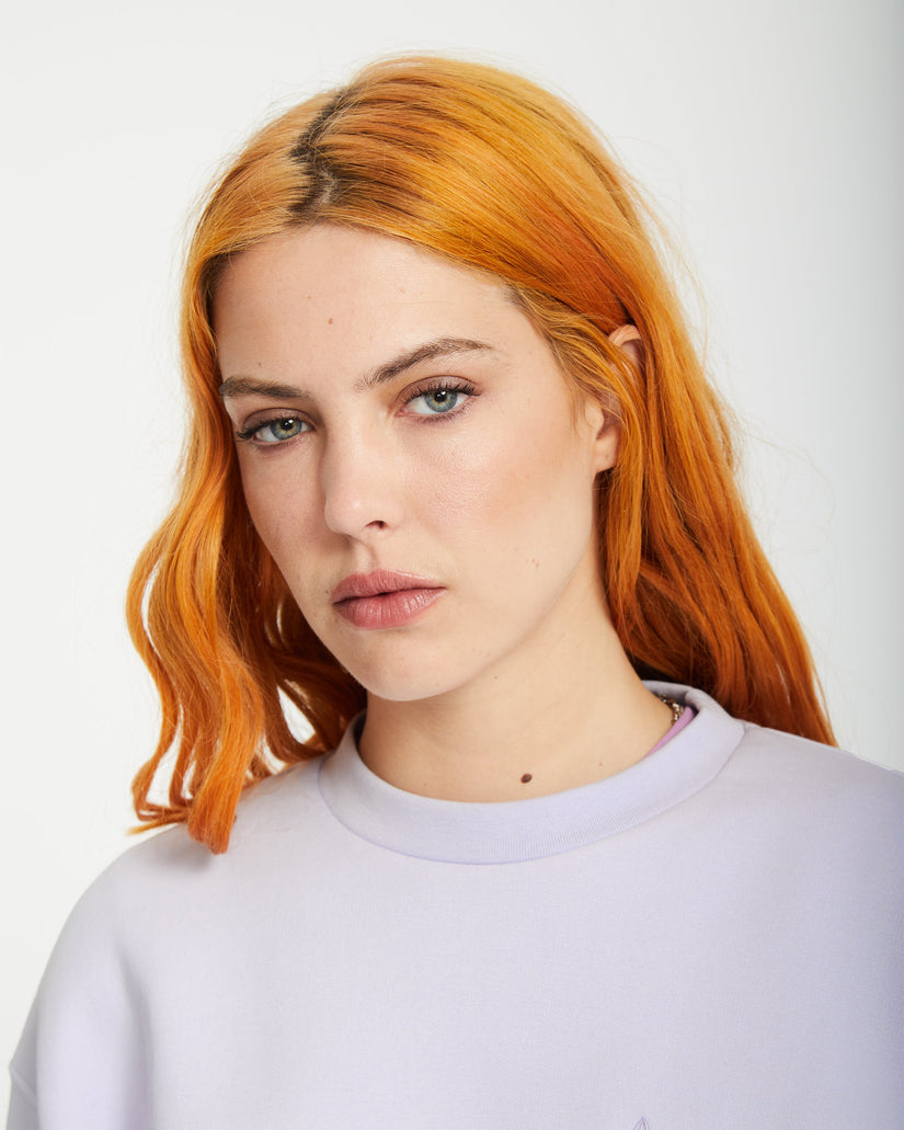 Sweatshirt Stone Heart Up - DUSTY LAVENDER
