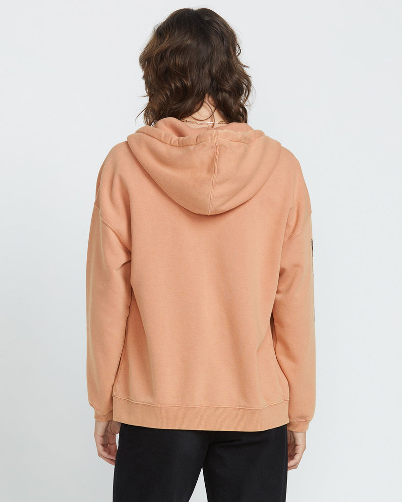 Sweat à Capuche Zippé Stone Art Up - SAND BROWN