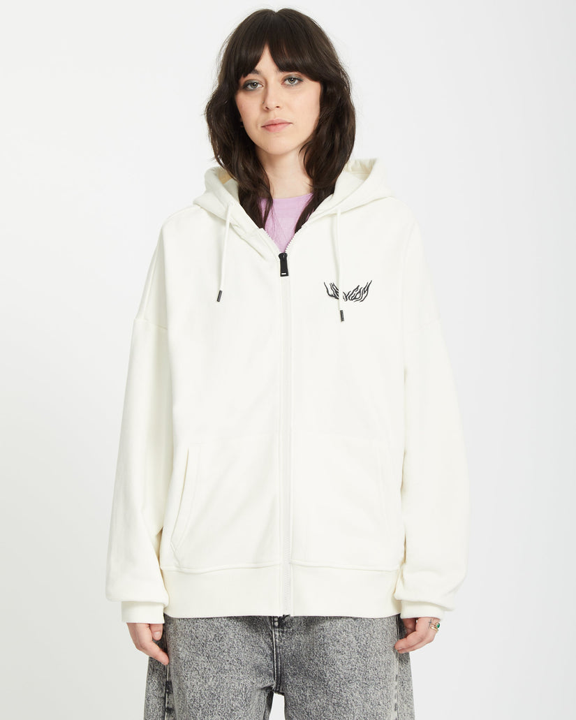 Sweat à Capuche Zippé Alix - STAR WHITE