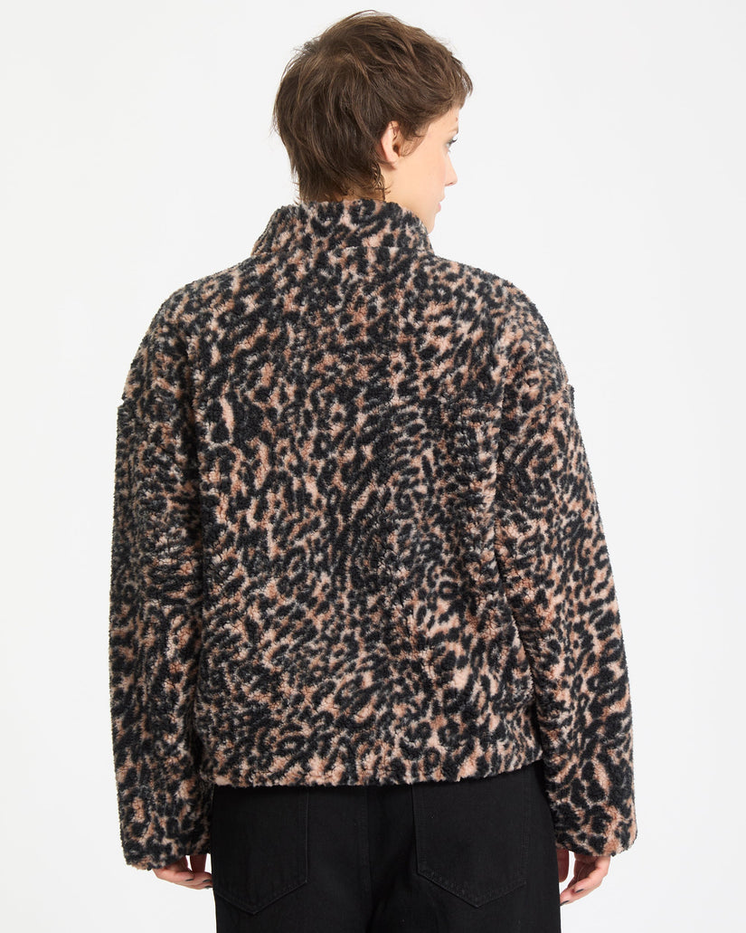 Sweatshirt Polaire Zippé Wylding Out - Animal Print