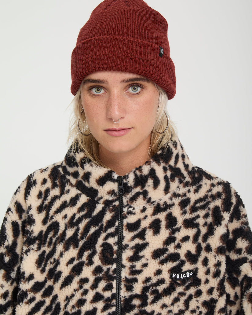 Wylding Out Sherpa Jacket - Animal Print