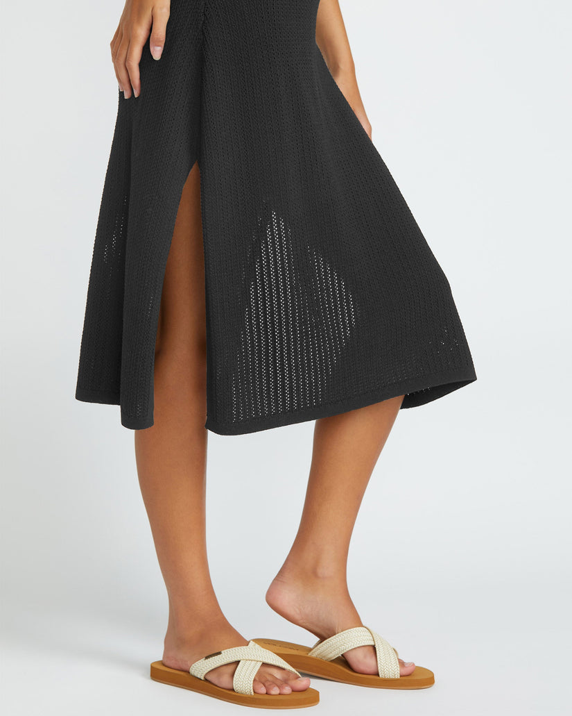 Robe de Plage Meshy- BLACK