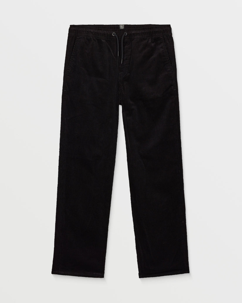 Freazy Loose Elasticated Waist Corduroy Trousers - Black - (KIDS)