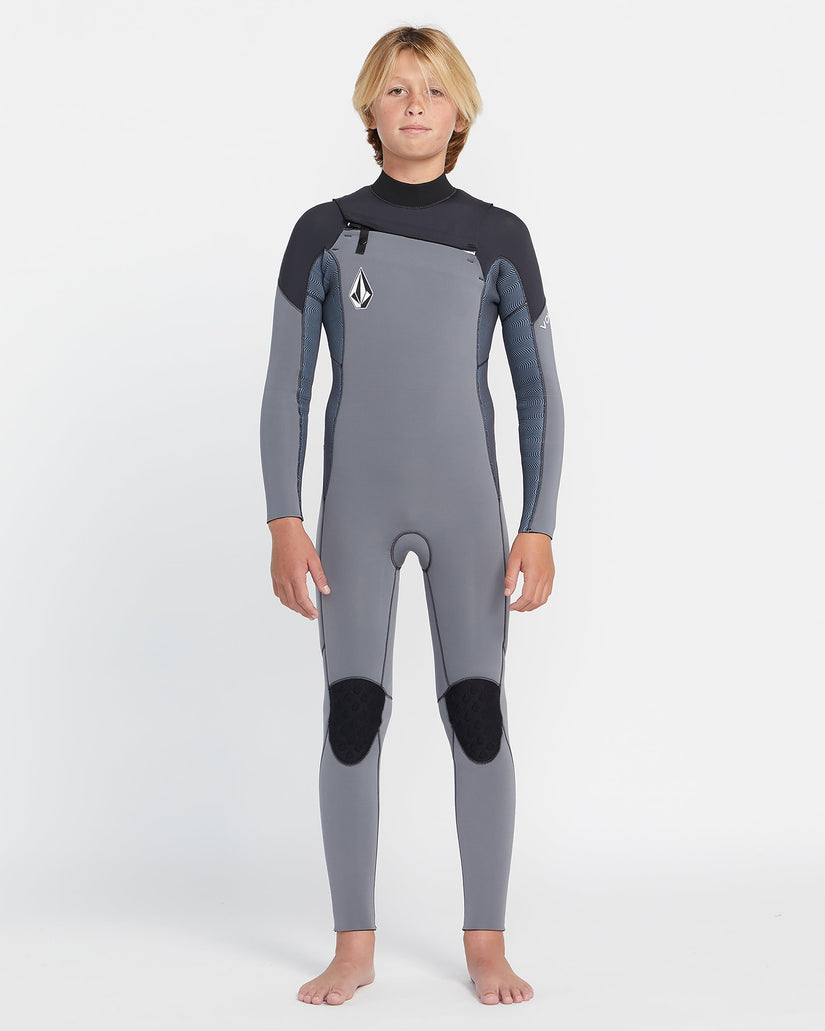 Combinaison De Surf 3/2 Mm Manches Longues Zippée Poitrine - Charcoal - (ENFANT)