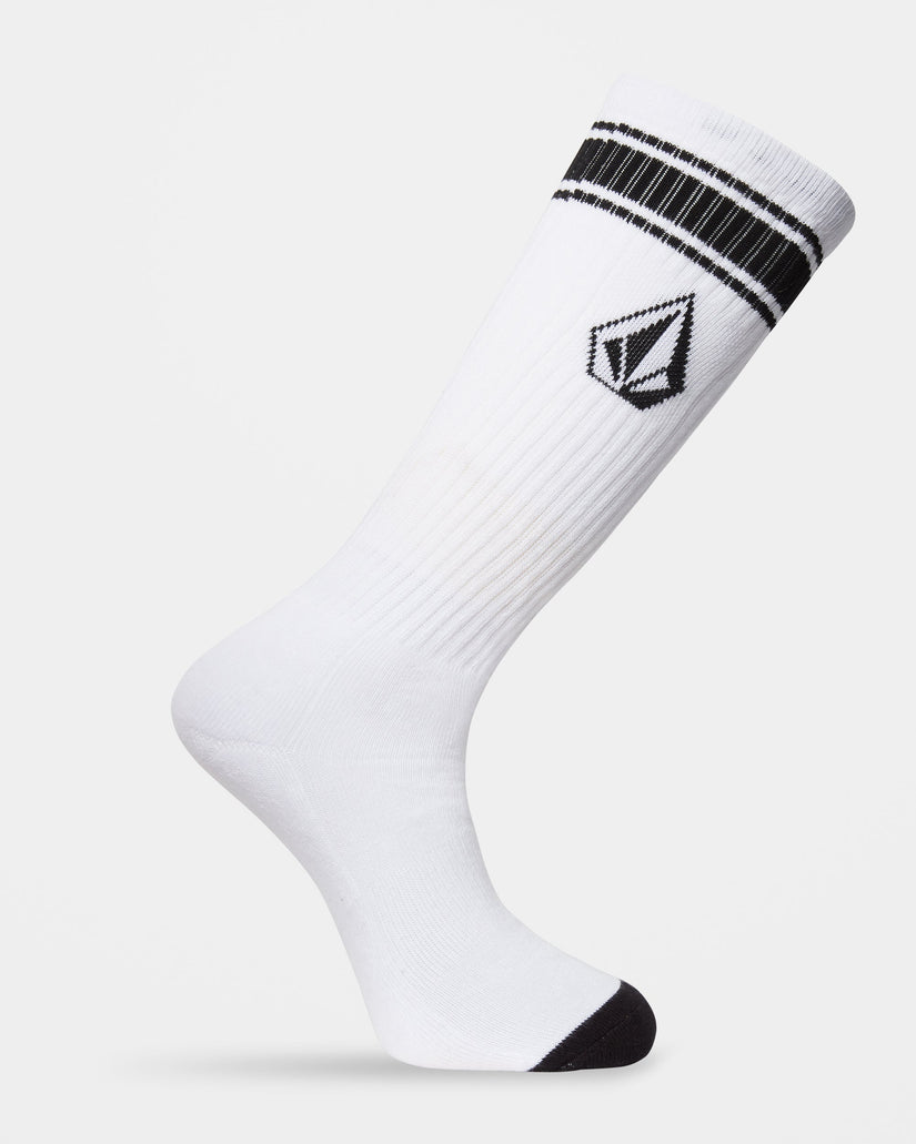 Chaussettes High Stripe - White