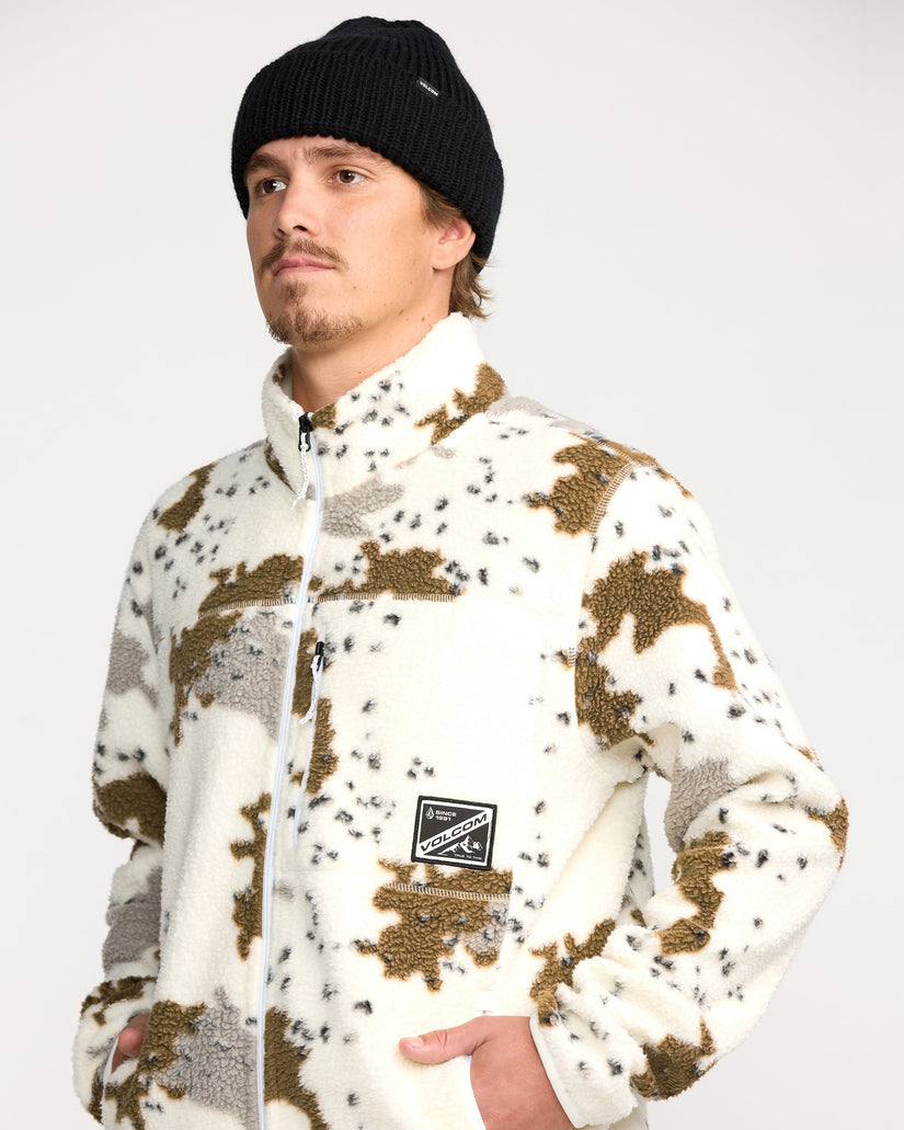 Veste zippée en sherpa Nelson - White