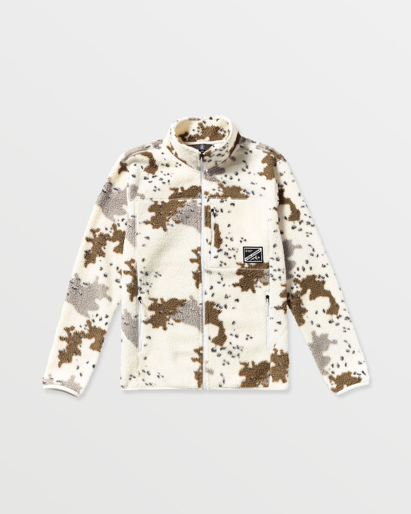 Veste zippée en sherpa Nelson - White