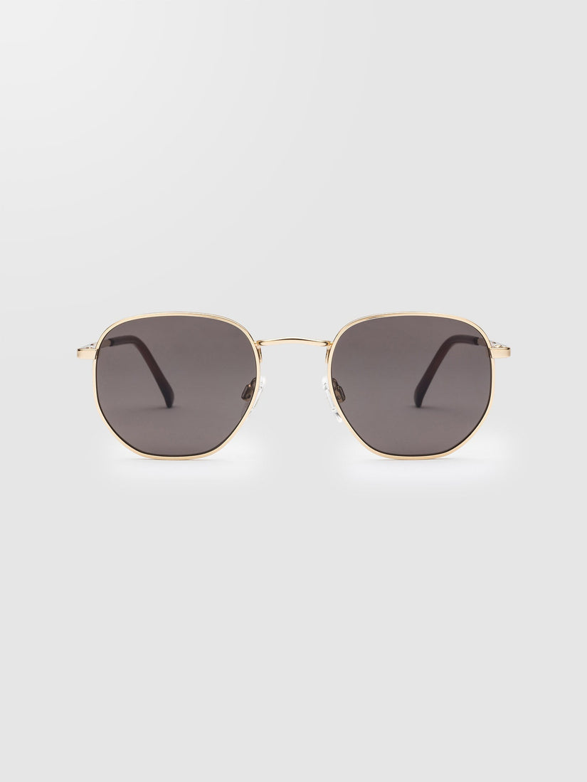 Happening Gloss Gold Sunglasses (Gray Lens) - GRAY (VE01801101_0000) [F]