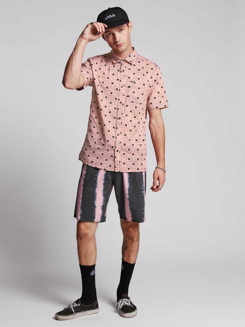Crossed Up Shirt  - Light Mauve