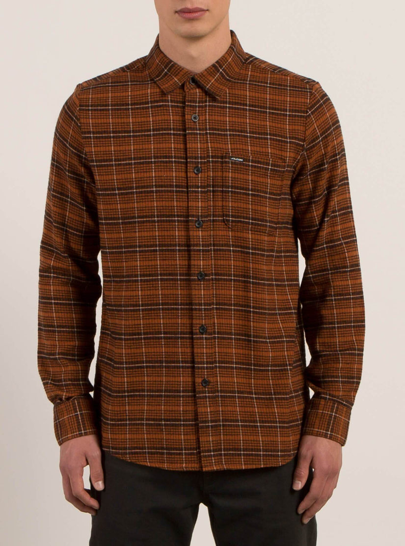 Brodus Long Sleeve Flannel - Copper