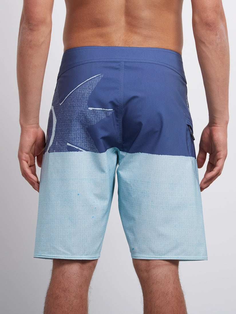 Lido Block Mod Boardshorts - Deep Blue