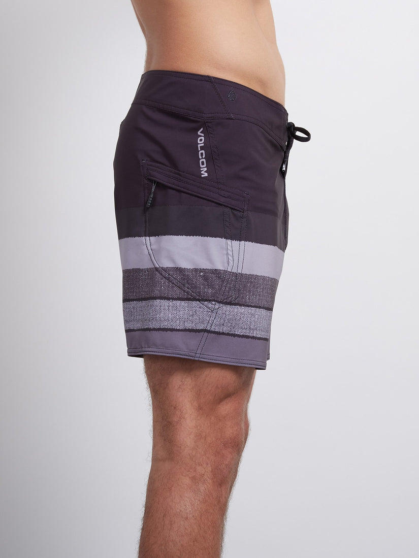 Lido Liney Mod 16 Boardshort - Black