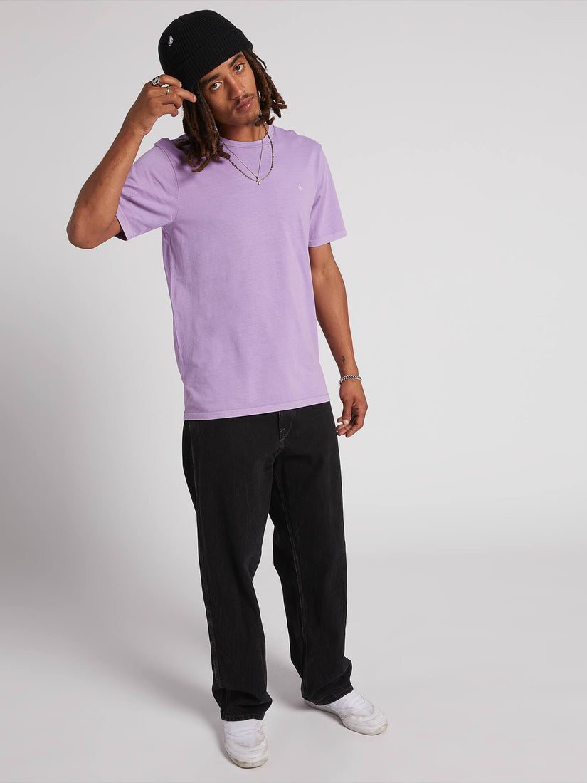 Solid Stone Emb T-shirt - Lavender (A5211906_LAV) [1]