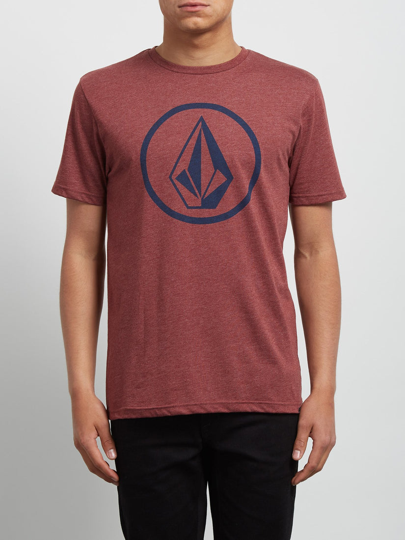 Circle Stone Heather Tee - Crimson