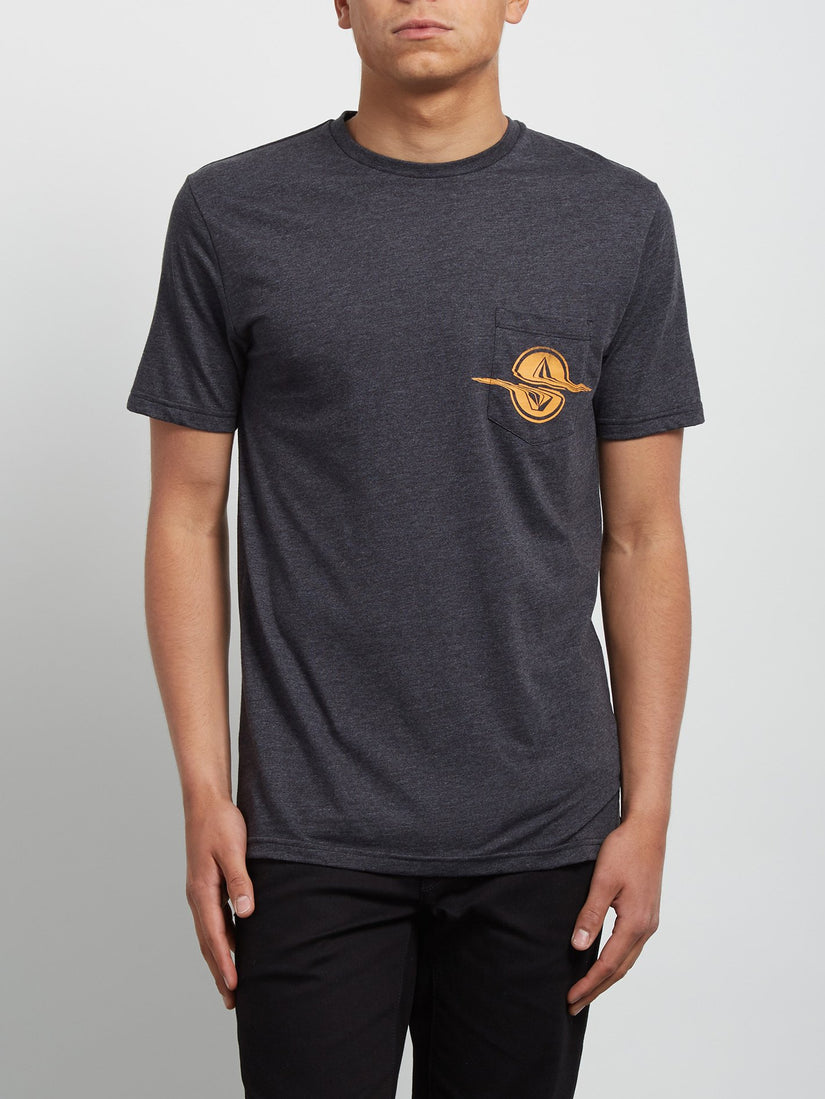 Rip Pocket Short Sleeve Tee - Heather Black