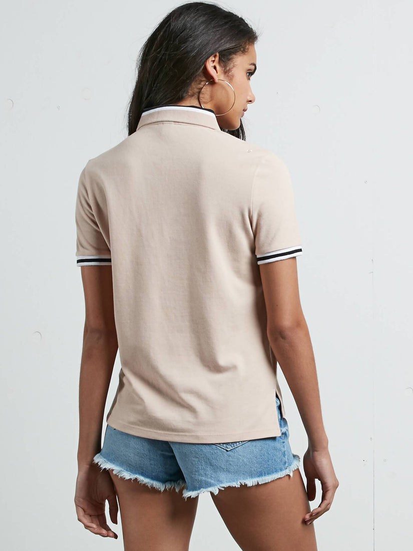 Pique Boo Short Sleeve Polo - Mushroom