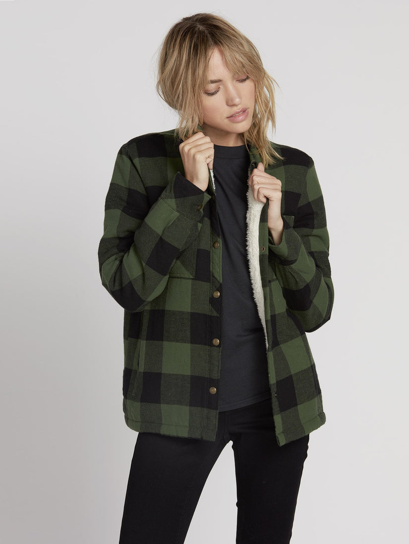 Plaid About You Shirt - Green (B0531812_GRN) [F]