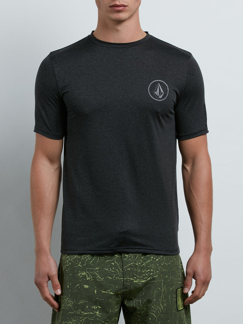 Lido Heather Short Sleeve Rashguard - Charcoal Heather