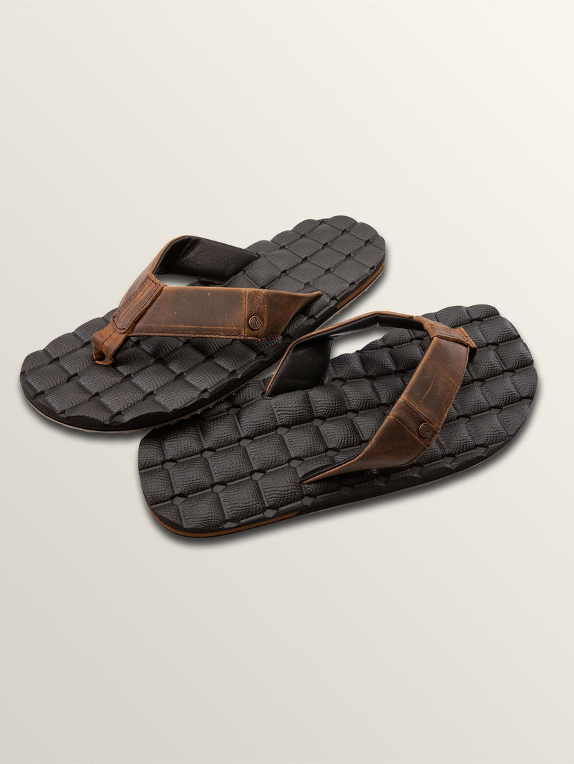 Recliner Leather Sandals - Vintage Brown